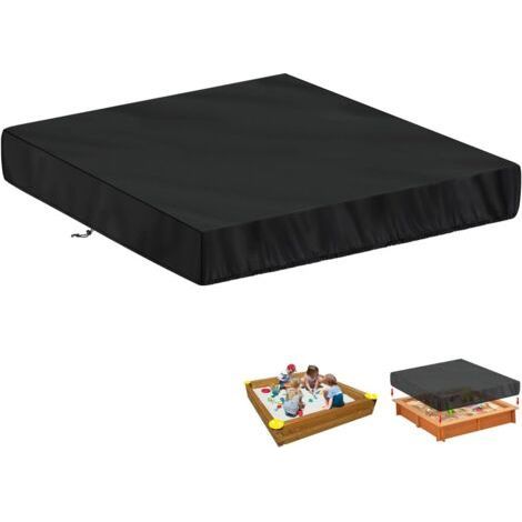 Sandkastenabdeckung 150 x 150 x 20 cm, quadratisch, wasserdicht, aus 420D Oxford-Gewebe mit Kordelzug (1/5)