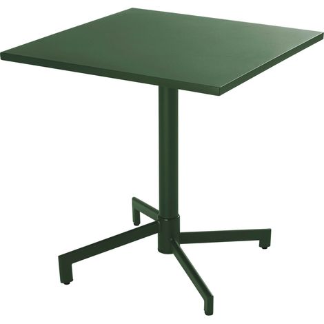 Table de jardin carrée bistrot plateau rabattable 70 cm vert forêt - Palavas