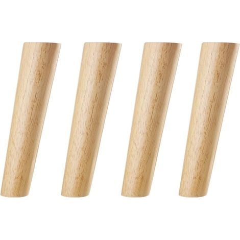 25CM Bois Couleur Oblique Tapered Reliable Bois Armoires De Meubles Jambes Canapé Pieds avec Vis et Patin Feutre (1/5)