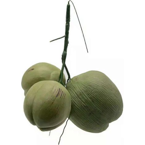 1 Stück künstliche Kokosnuss als Deko-Objekt im Landhausstil, simuliertes Obst, Fotorequisite, Lernspielzeug für Kinder (1/4)
