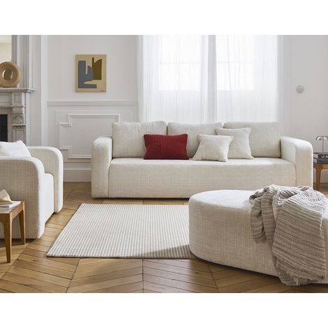 Bestmobilier – Canapé convertible 3 places avec coffre – Velours texturé 100% polyester – Dossier rabattable – Couchage occasionnel 133x190cm (1/5)