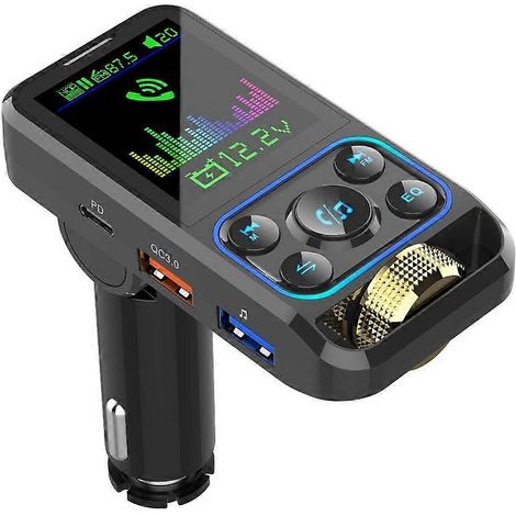 Bluetooth-fähiges Autoladegerät mit FM-Transmitter PD30W und USB-MP3-Musikplayer