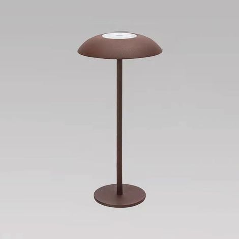 Lampe de bureau LED douce pour les yeux avec interrupteur tactile en métal créatif, adaptée à la salle à manger, à la chambre et à la table de chevet (marron). (1/4)