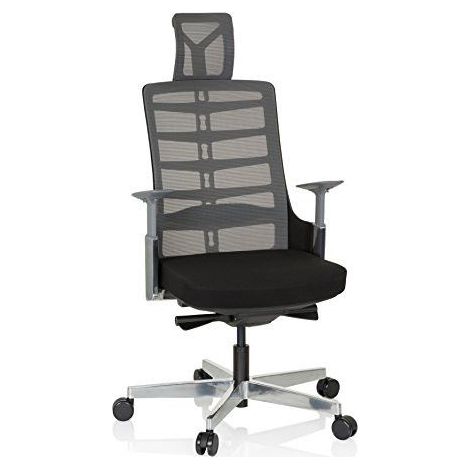 Chaise de bureau / fauteuil bureau SKARIF tissu maille / tissu noir hjh OFFICE
