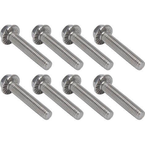 20 boulons M10x1,5, boulons à tête hexagonale à bride en acier inoxydable A2-70 avec joints, DIN6921 M10x50