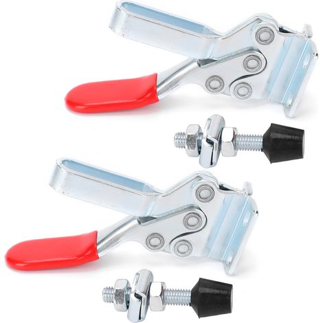 2 pièces pince de fixation à levier coudé pour soudage, serre-joint horizontal à dégagement rapide, outil manuel GH-225-D (1/5)