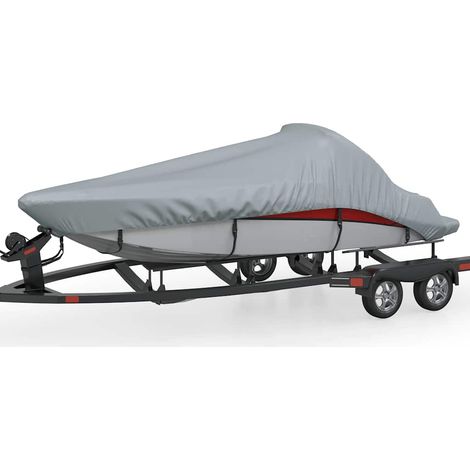 Housse de bateau imperméable en polyester grise 519-580 x 294 cm avec sac de rangement - PANGIVO (1/5)