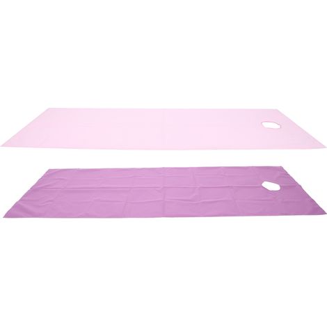 Drap de lit imperméable pour salon de beauté, table de massage SPA (75 x 200 cm, type à trous ouverts) (violet rose) (1/5)