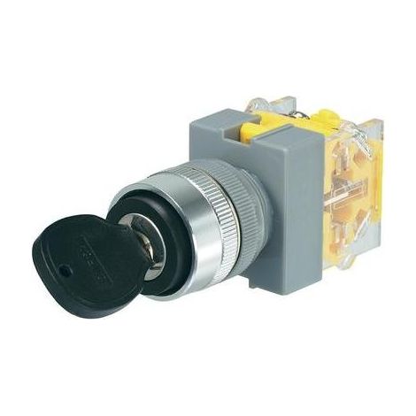 TRU COMPONENTS Y090-A-11Y/23 Interruttore a chiave 250 V/AC 5 A 1x Off / (On) 1 x 90 ° IP40 1 pz.