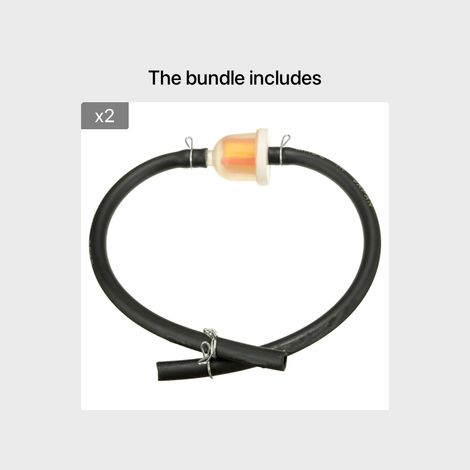 Lot de 2 filtres à carburant en ligne à essence avec coupelle à huile pour quad, minimoto, moto tout-terrain et scooter (1/5)