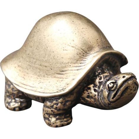 en laiton artisanal créatif en forme de tortue à fond plat