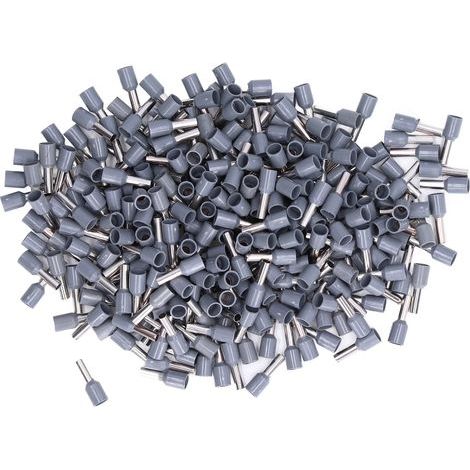 Bornes à sertir à broche électrique, 1000 pièces, virole isolée, connecteurs d'extrémité de cordon 12 AWG, KitE4009 (1/5)
