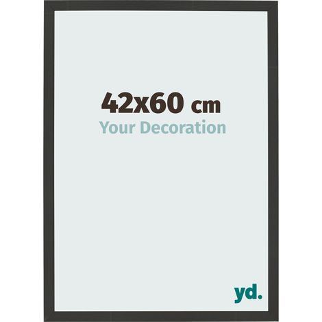 yd. - Cadre photo 42x60 - Noir Grain de Bois - MDF - Bologna (1/5)
