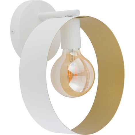 Applique minimal bianco oro Happy E27 15W Sigma Lighting