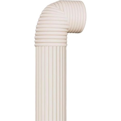 Isolation en mousse pour tuyaux de 2 m, gaine isolante étanche, ruban adhésif pour tuyaux d'eau chaude et froide en extérieur et en intérieur (blanc) (1/5)