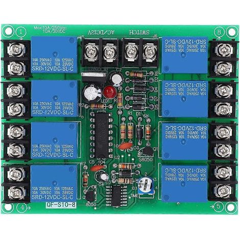 8-Kanal-Leistungszeitsequenzplatine, 0,2–4 s einstellbares sequentielles Steuermodul