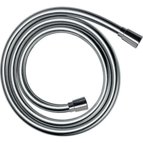 Schläfer 806490 Flessibile per Doccia 1,6 metri Universale in PVC Tubo Doccia Antitorsione Attacco Standard 1/2 Connessioni in Ottone Flessibile Antipiega Antilegionella Lux Argento