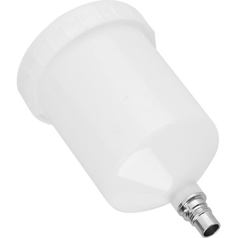 Godet en plastique à gravité pour peinture, raccord fileté pour pistolet à peinture, capacité 600 ml (1/5)