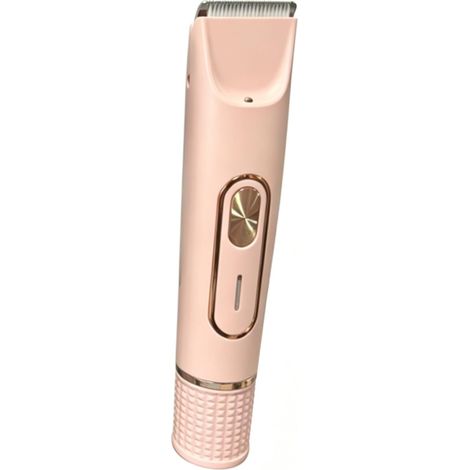 Electric intimate shaver for women, 4 in 1, double head, for face, eyebrows, beard, arms, legs and bikini area - Pink