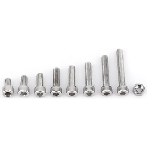 Stainless Steel SS304 Hex Socket M5 Bolts and Nuts Assortment (Cap head)