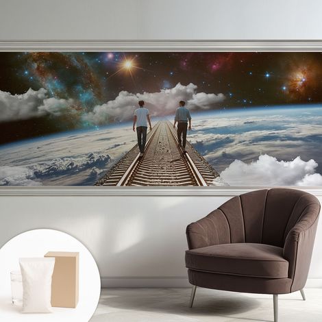 Carta Da Parati - Fotomurale In Vlies - per Decorazione pareti - Per La Cucina Camera Da Letto Per La Soggiorno Viaggio nello spazio 250x104 cm (1/5)