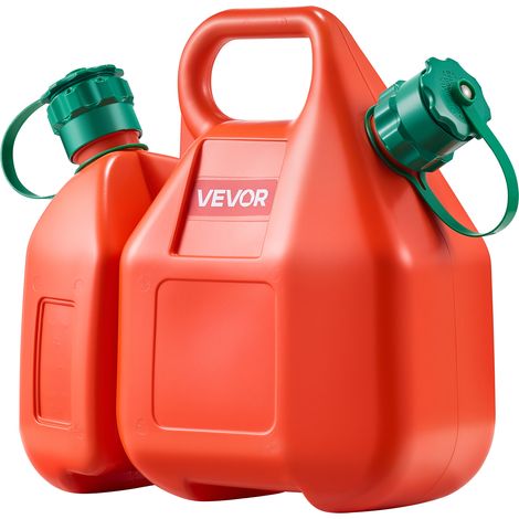 VEVOR Contenitore per Carburante 6 L, Serbatoio Carburante con Beccuccio e Contenitore Olio Extra da 1,9 L, Portata Massima di 0,091L/s, per la Maggior Parte delle Auto, Moto, ATV e UTV