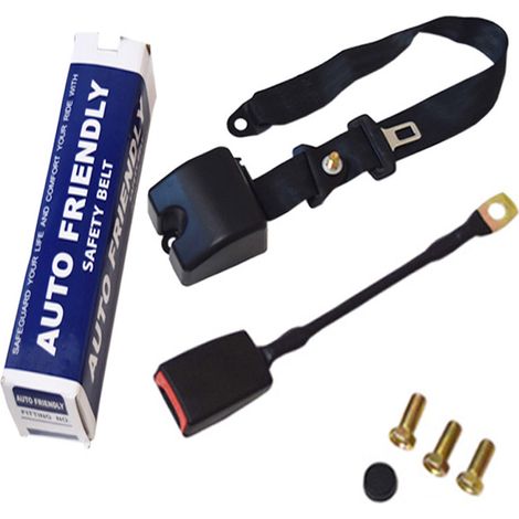 Ceinture de sécurité universelle pour véhicule (3 points), réglable, rétractable et automatique (1/3)