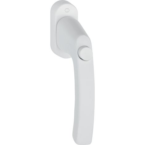 HOPPE Fenstergriff LIÈGE - Druckknopf, Vierkant 7 x 40 mm, Alu weiß