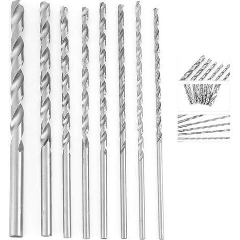 Forets Hélicoïdaux, 8Pcs HSS Micro Drill Forets Bits Métrique Outils De Forage Foret 4-10mm en Acier Rapide 4mm, 4.2mm, 4.5mm, 5mm, 5.2mm, 6mm, 8mm, 10mm Drill Set (1/5)