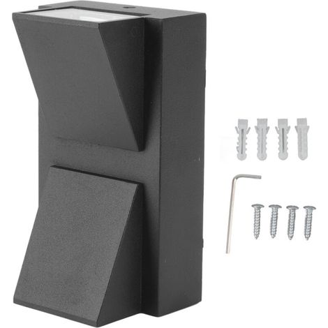 Apliques LED de pared para exteriores con iluminación hacia arriba y hacia abajo, 12 W, AC85-265 V, resistentes al agua, ideales para porches, patios y garajes.