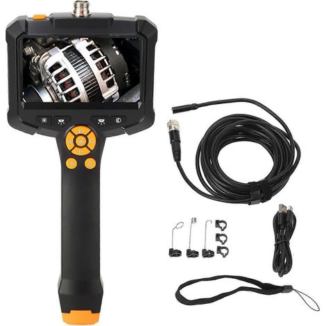 4,3-Zoll-Endoskopkamera mit LCD-Display, IPX7 wasserdicht, 1080P HD-Inspektionskamera mit 8 LED-Leuchten für