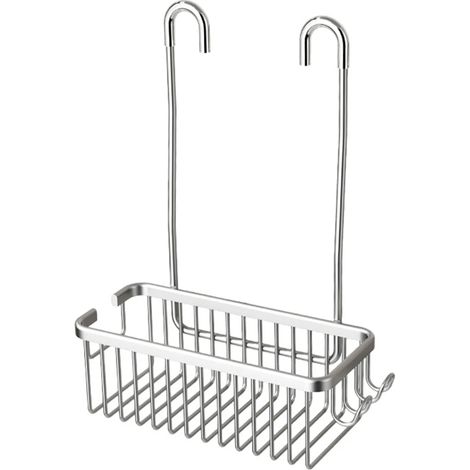(argent) Porte-bagages de douche en acier inoxydable avec cintre, pratique et fonctionnel pour les petites salles de bain (1/5)