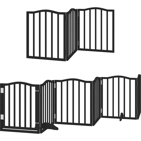 Maison Exclusive - Cancello Cani Porta Pieghevole Nero 15 Pannelli 750 cm Pioppo