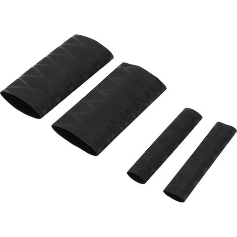Poignée de guidon moto antidérapante, manchon thermorétractable en caoutchouc universel, compatible vélos et vélos électriques, noir (1/5)