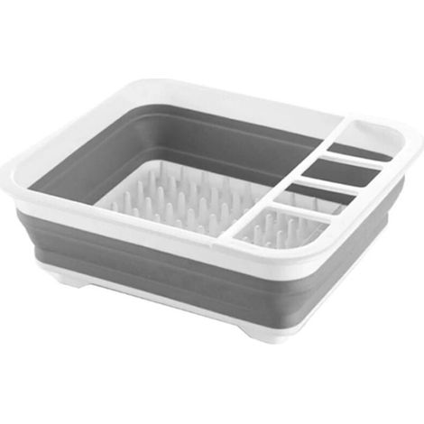 Égouttoir pliable en plastique pour ranger les ustensiles de cuisine. (1/4)
