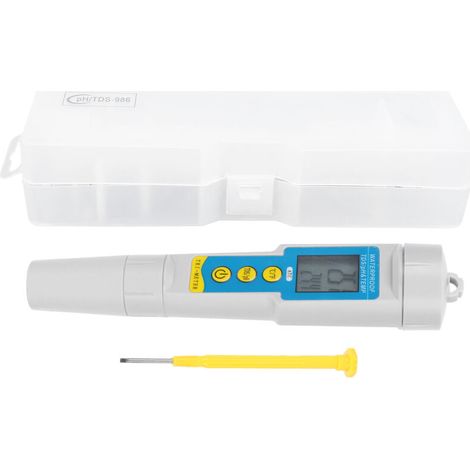 PH-986 3-in-1 Wasserqualitätstester, pH/TDS/TEMP-Teststift, multifunktionales tragbares Messgerät - Crezuo