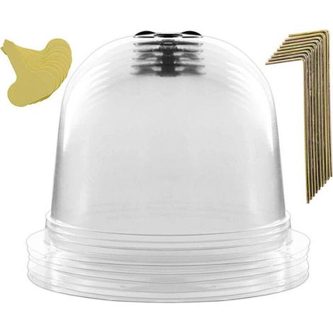 6 packs of plastic bell covers to protect plants from moisture, 10 in diameter x 7.5 in height, mini greenhouse
