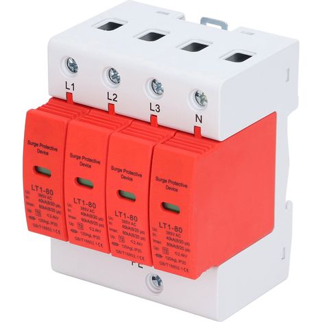 4-poliger Überspannungsschutz für elektrische Systeme 385 V AC 40–80 kA (1/5)