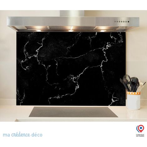 Fond de hotte : Marbre noir de Trieste - Alu composite - 60 cm - 45 cm (1/5)