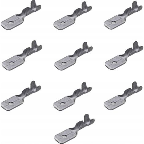 Conector macho aislado de 6,3 x 0,8 mm, 10 unidades.
