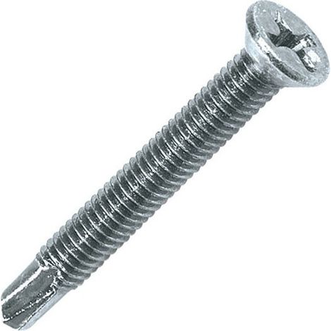 Vis autoperceuse PVC Métaux Tête fraisée Phillips n° 2 4X16 Acier zingué-1 pièce