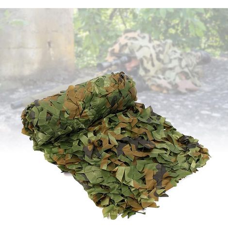 Filet de camouflage 3 x 5 m – Tissu Oxford 150D – Décoratif pour expositions et scènes – Protection solaire et UV – Facile à couper (1/5)
