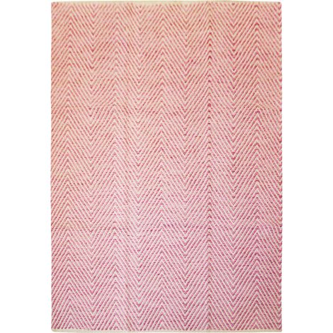 Tappeto Cocktail 500 in Cotone Tessuto a Mano Rosa (1/4)