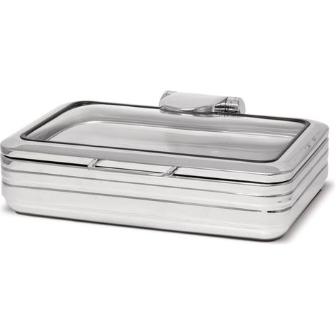 Chafing Dish Rectangulaire GN 1/1 avec Couvercle en Verre - Pujadas