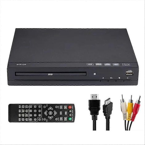 Lecteur DVD HD 1080p M238 avec télécommande, compatible USB, MP3 et MP4, compatible TV, haute qualité WHBYV (1/4)
