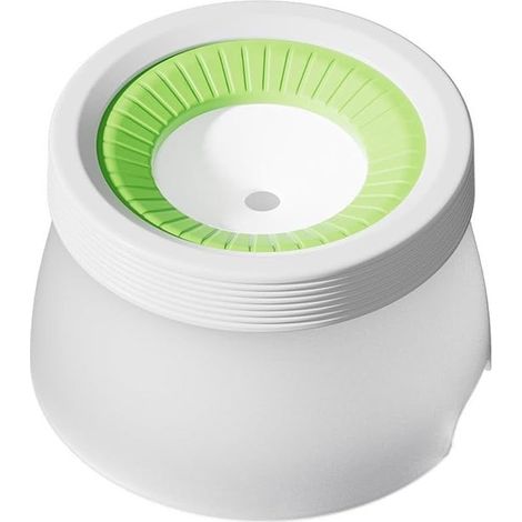 Gamelle anti-éclaboussures pour chien et chat 600 ml, avec disque flottant et système slow feeder, anti-débordement, vert (1/5)
