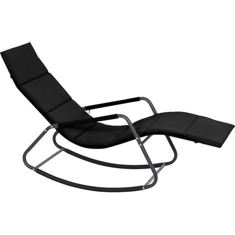 Schaukelliege mit Kissen Aliano black (1/4)