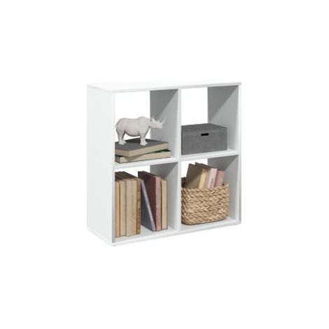 Étagère séparatrice de pièce blanc 69,5x29x69,5 (1/5)