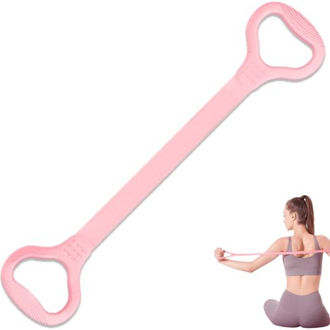 Achterförmiges Gummiband, Fitness-Widerstandsband, Übungen für Arme, Rücken, Brust und Schultern, Yoga, Pilates, Dehnübungen, Physiotherapiegeräte