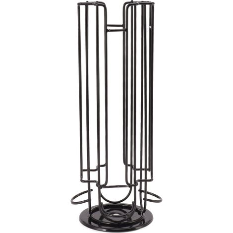 Porte-capsules de café pour 24 dosettes, support rotatif à 360 degrés pour rangement et exposition, noir (1/5)